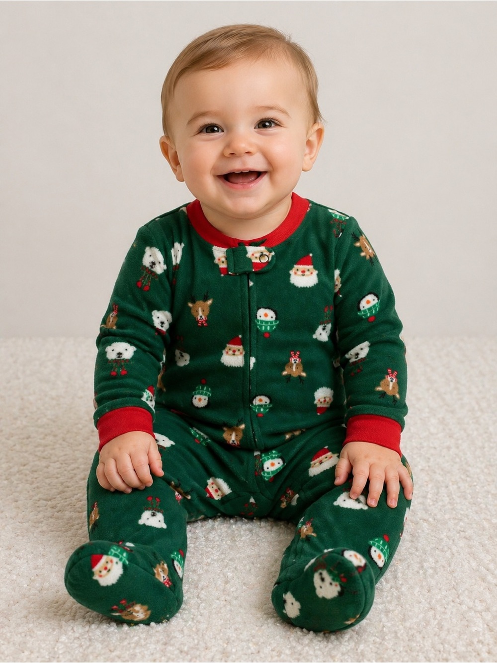✨ Carter’s Holiday Fleece Sleeper – Cozy & Festive ✨